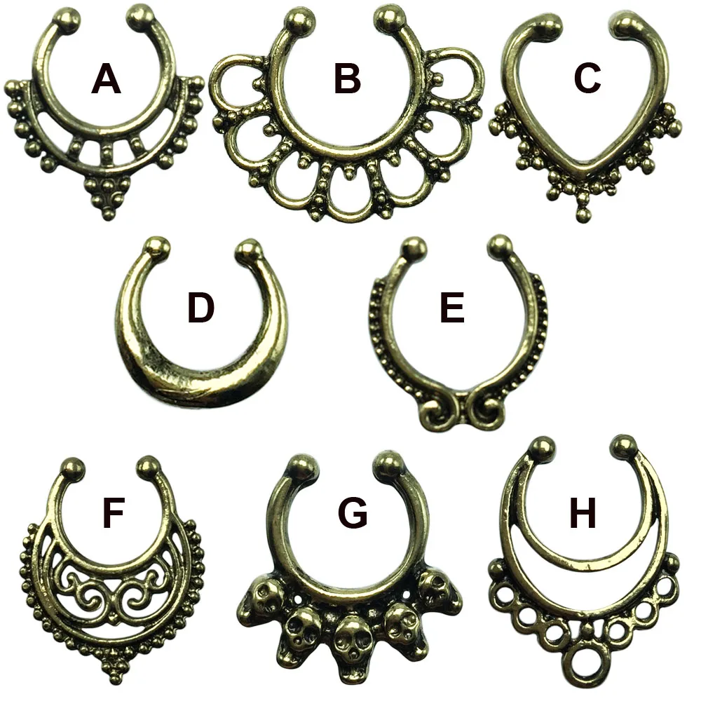 1piece free shipping women's fake nose ring clicker septum rings bronze click fake septum piercing jewelry vintage retro style
1piece free shipping women's fake nose ring clicker septum rings bronze click fake septum piercing jewelry vintage retro style