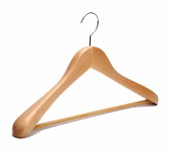 Extra Wide Rounded Shoulders Wood Coat Hanger with Rib Bar Suit Hanger and Polished Chrome Hook, Natural Finish (4 Pieces/ Lot)
Extra Wide Rounded Shoulders Wood Coat Hanger with Rib Bar Suit Hanger and Polished Chrome Hook, Natural Finish (4 Pieces/ Lot)