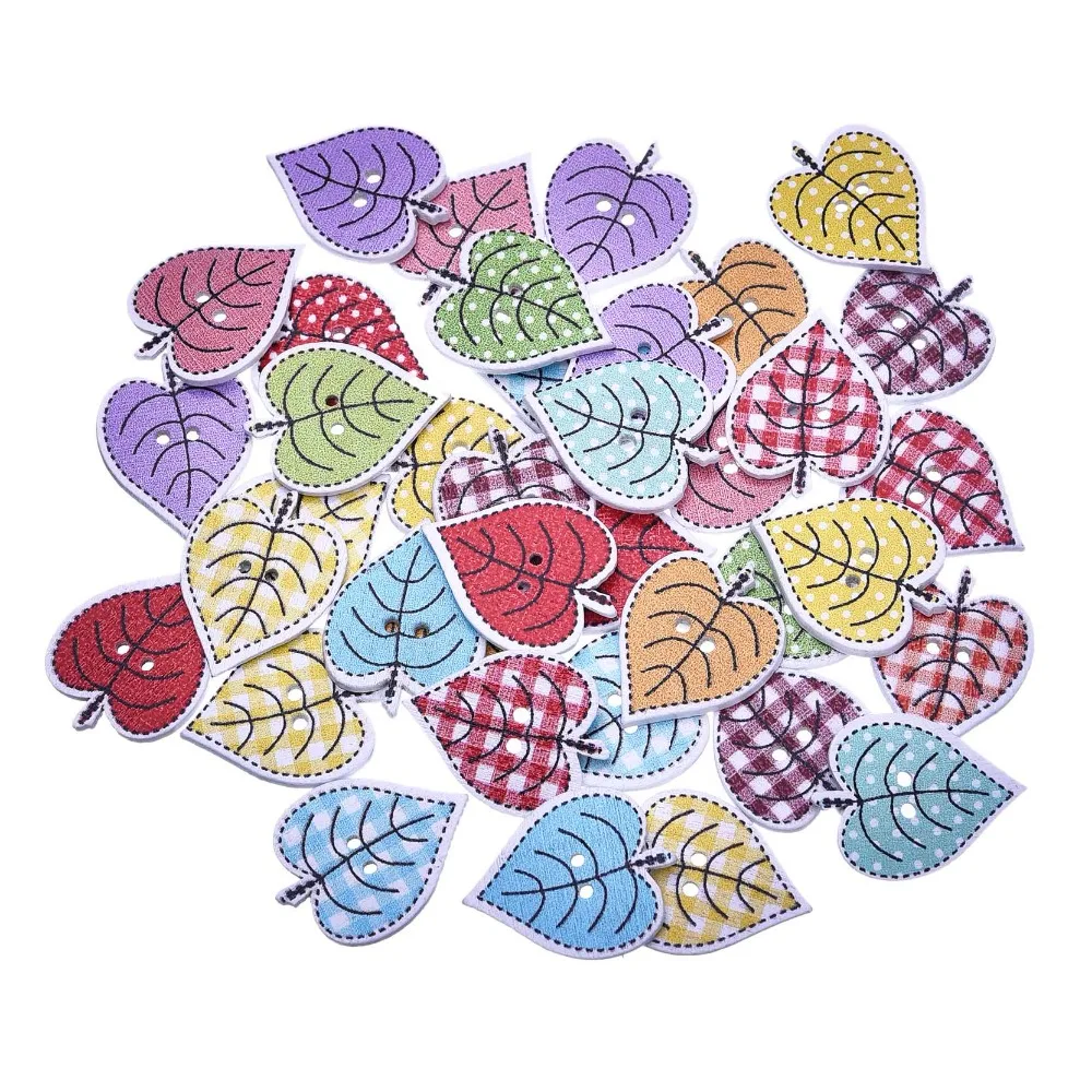 50Pcs/Set Free Shipping Multicolor Maple Buttons 2 Holes leaf shaped Buttons Scrapbooking Wood Sewing Accessories Knopf
50Pcs/Set Free Shipping Multicolor Maple Buttons 2 Holes leaf shaped Buttons Scrapbooking Wood Sewing Accessories Knopf