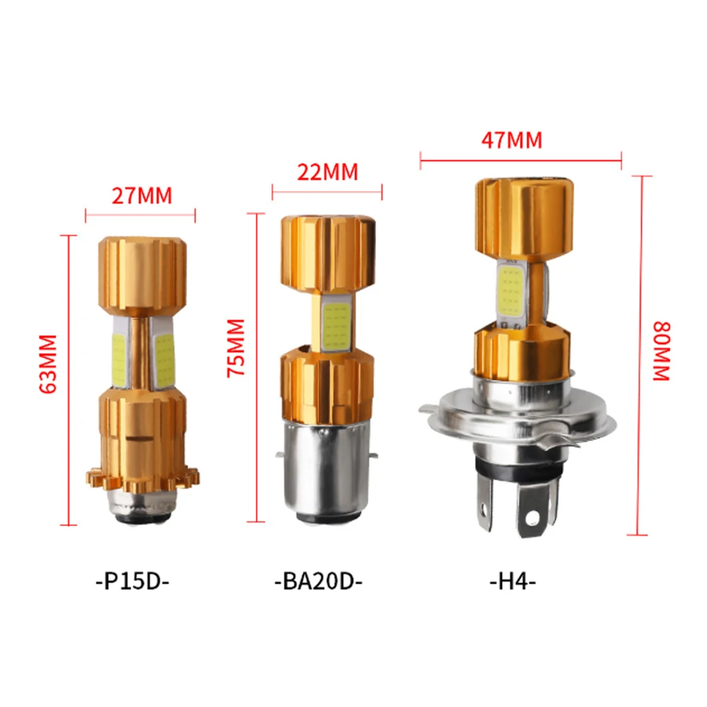 1 шт. суперъяркая Светодиодная лампа COB для мотоцикла H4 BA20D P15D| |