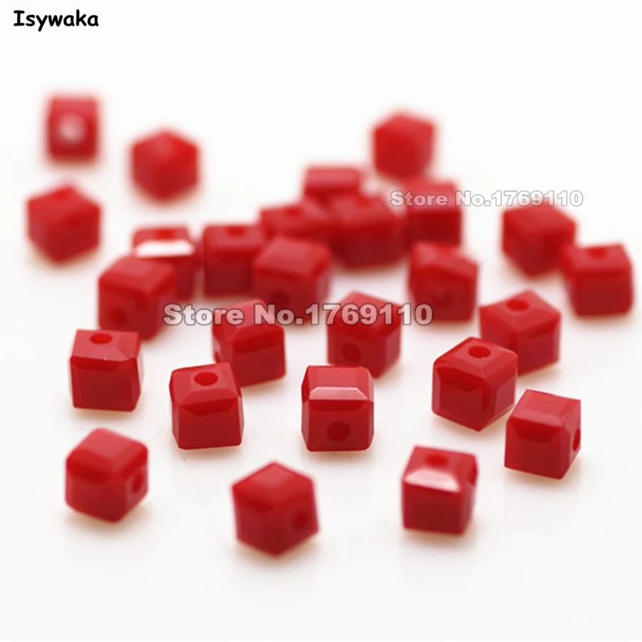 Isywaka 100pcs Cube 4mm Solid Red Color Square Austria Crystal Beads Glass Beads Loose Spacer Bead For DIY Jewelry Making
Isywaka 100pcs Cube 4mm Solid Red Color Square Austria Crystal Beads Glass Beads Loose Spacer Bead For DIY Jewelry Making