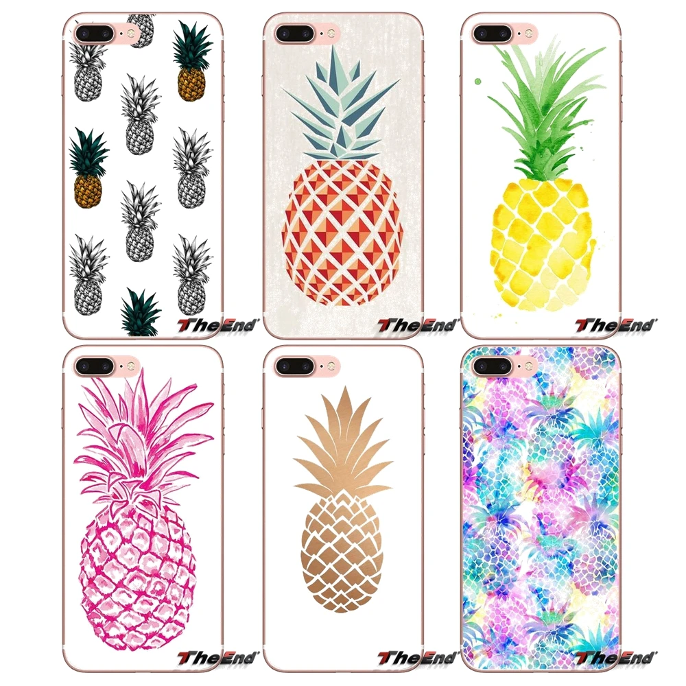 Чехол для iPhone X 4 4S 5 5S 5C SE 6 6S 7 8 Plus Samsung Galaxy J1 J3 J5 J7 A3 A5 2016 2017 с рисунком ананаса