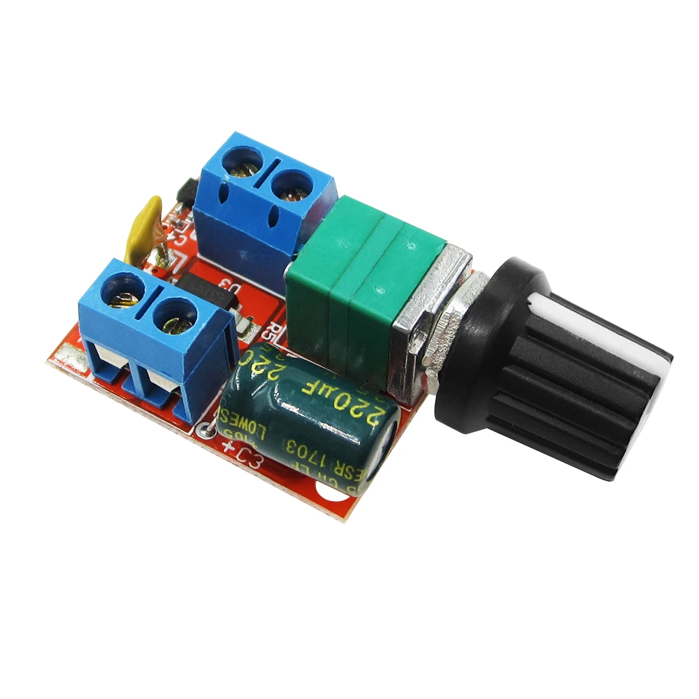 Мини контроллер скорости ШИМ 3V 6V 12V 24V 35VDC 90W 5A переключатель управления скоростью