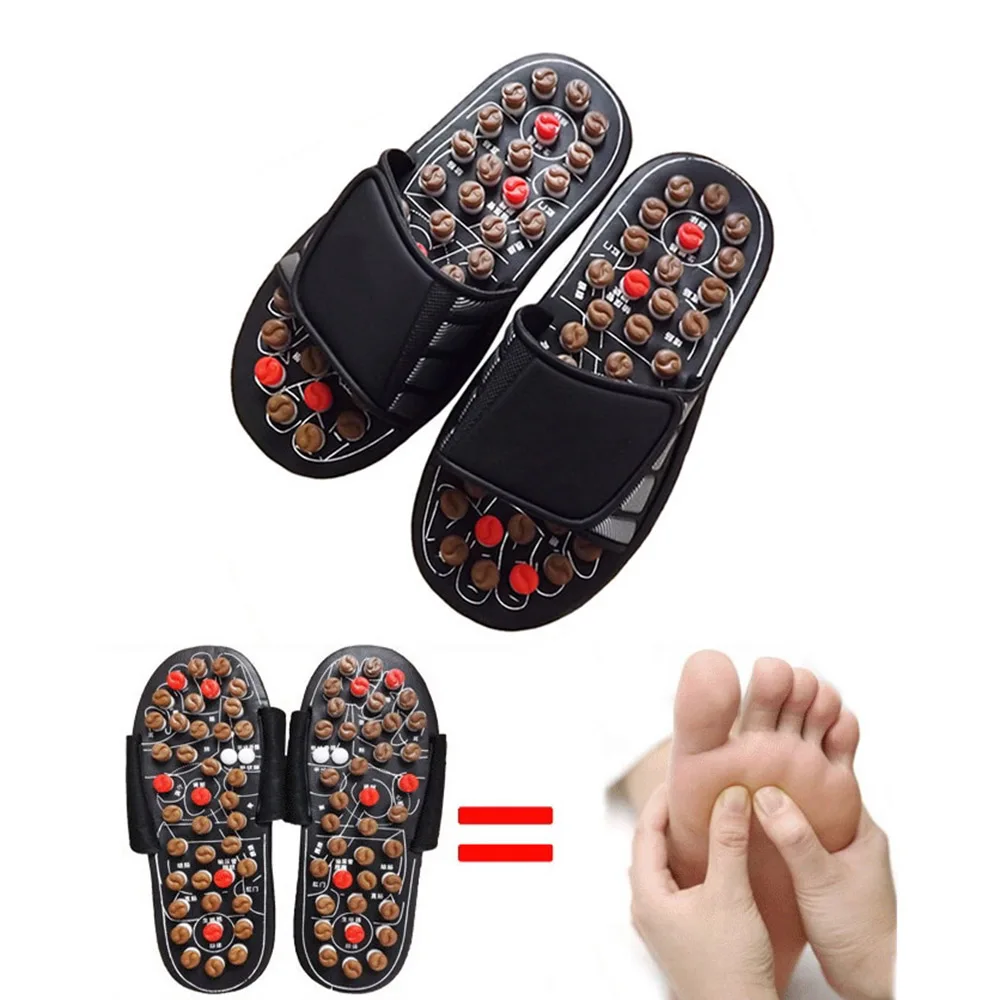 1 Pair Acupoint Massage Slippers Acupressure Jade Stone Massage Slipper Foot Massager Shoes Reflexology Sandals For Men Women 
1 Pair Acupoint Massage Slippers Acupressure Jade Stone Massage Slipper Foot Massager Shoes Reflexology Sandals For Men Women