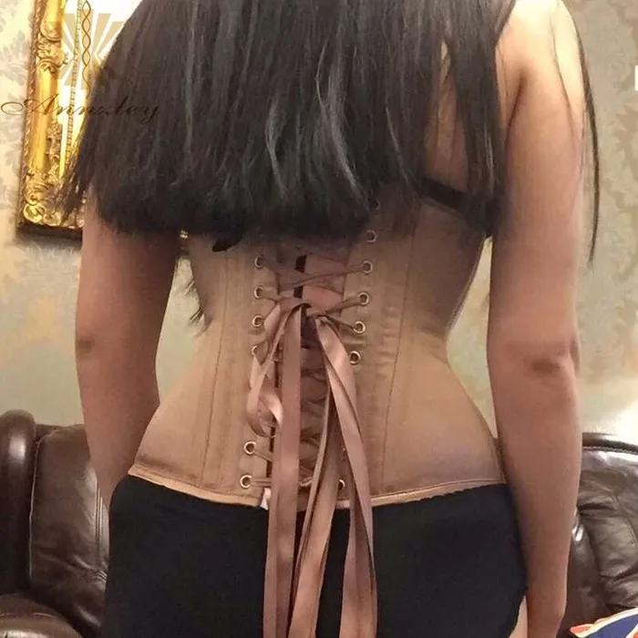 Fast Slim 3-6 Inches Double Steel Boned Real Silk Corsets For Waist Training (3)