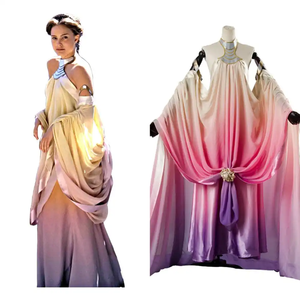 Star Wars Padme Amidala Cosplay Costume Long Party Dresses