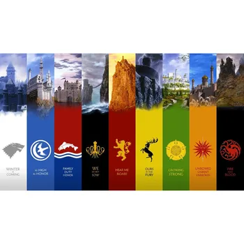 Free shipping Game of Thrones (A song of Fire and Ice ) house symbols of all the families plus their castles Playmat
Free shipping Game of Thrones (A song of Fire and Ice ) house symbols of all the families plus their castles Playmat