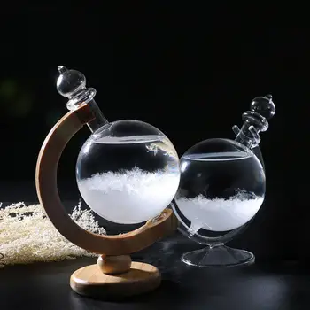 Creative Weather Forecast Crystal Revolving Globe Shape Storm Glass Home Decor Christmas Gift with Base
Creative Weather Forecast Crystal Revolving Globe Shape Storm Glass Home Decor Christmas Gift with Base