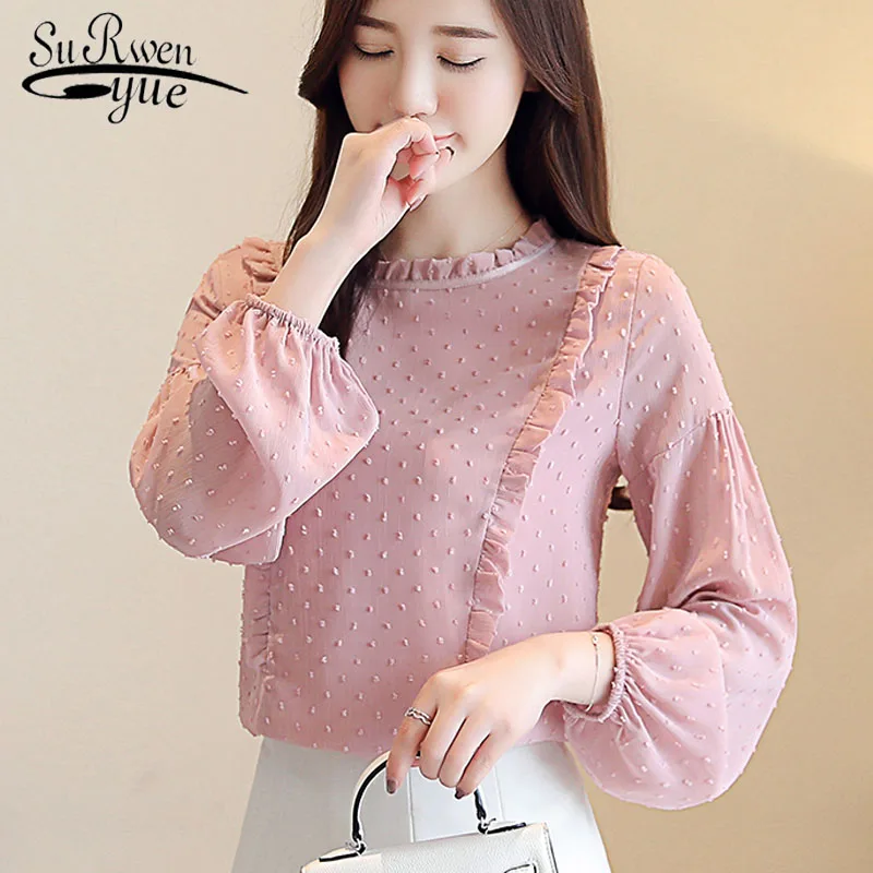 2018 Autumn fashion long sleeve women blouses chiffon women shirts pink bottom female women tops feminine blusas 1699 50
2018 Autumn fashion long sleeve women blouses chiffon women shirts pink bottom female women tops feminine blusas 1699 50