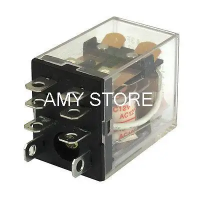 

JQX-13F HH62P LY2NJ DC 12/24V AC 12V/24/110V/220V Coil Red LED General Purpose Power Electromagnetic Relay DPDT 8-Pin