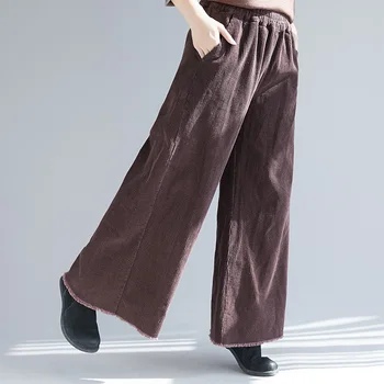 2019 autumn winter new corduroy women pants loose wide leg all match solid elegant lady pant trousers top quality
2019 autumn winter new corduroy women pants loose wide leg all match solid elegant lady pant trousers top quality