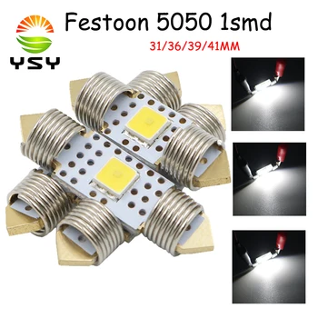 YSY 50PCS Festoon 31mm 36mm 39mm 41mm LED Bulb C5W C10W Super Bright 5050 SMD Auto Interior Doom Lamp Car Styling Light
YSY 50PCS Festoon 31mm 36mm 39mm 41mm LED Bulb C5W C10W Super Bright 5050 SMD Auto Interior Doom Lamp Car Styling Light