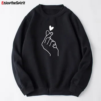 New Arrival Women Sweatshirt Cotton Love You Gesture Print Autumn and Spring Loose Fit Hoodie Streetwear Casual Clothes
New Arrival Women Sweatshirt Cotton Love You Gesture Print Autumn and Spring Loose Fit Hoodie Streetwear Casual Clothes