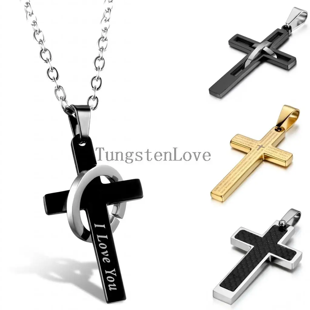 New Vintage 2015 Stainless Steel Necklaces Men Brand Lords Prayer Cross Pendant Necklaces Black Gold Designer Fashion collar
New Vintage 2015 Stainless Steel Necklaces Men Brand Lords Prayer Cross Pendant Necklaces Black Gold Designer Fashion collar