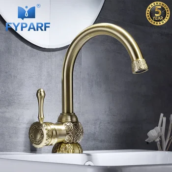 FYPARF Basin faucets Bathroom Fixtures in Brass Golden Bathroom Sink Mixer Water Single Handle Hot and Cold Faucet for the sink
FYPARF Basin faucets Bathroom Fixtures in Brass Golden Bathroom Sink Mixer Water Single Handle Hot and Cold Faucet for the sink
