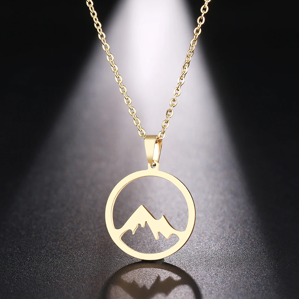 DOTIFI Stainless Steel Necklace For Women Man Mountain Hill Gold And Silver Color Pendant Necklace Engagement Jewelry
DOTIFI Stainless Steel Necklace For Women Man Mountain Hill Gold And Silver Color Pendant Necklace Engagement Jewelry