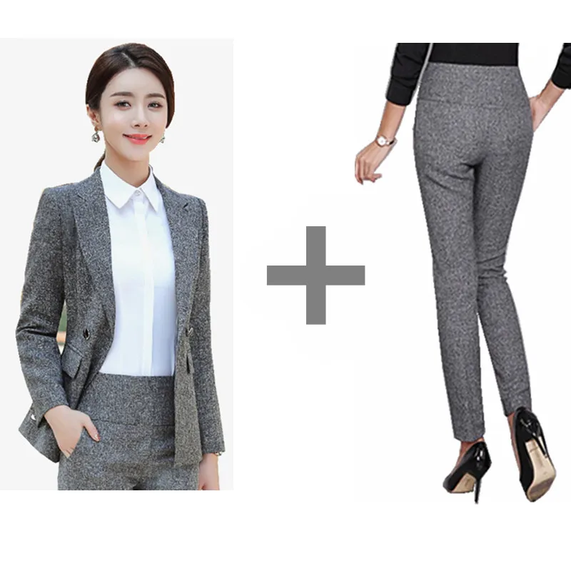 Formal Pant Suits Women Blazer Set Office Lady Business Work Jacket Coat High Waist Pants Female Black Trousers Plus Size 2019
Formal Pant Suits Women Blazer Set Office Lady Business Work Jacket Coat High Waist Pants Female Black Trousers Plus Size 2019