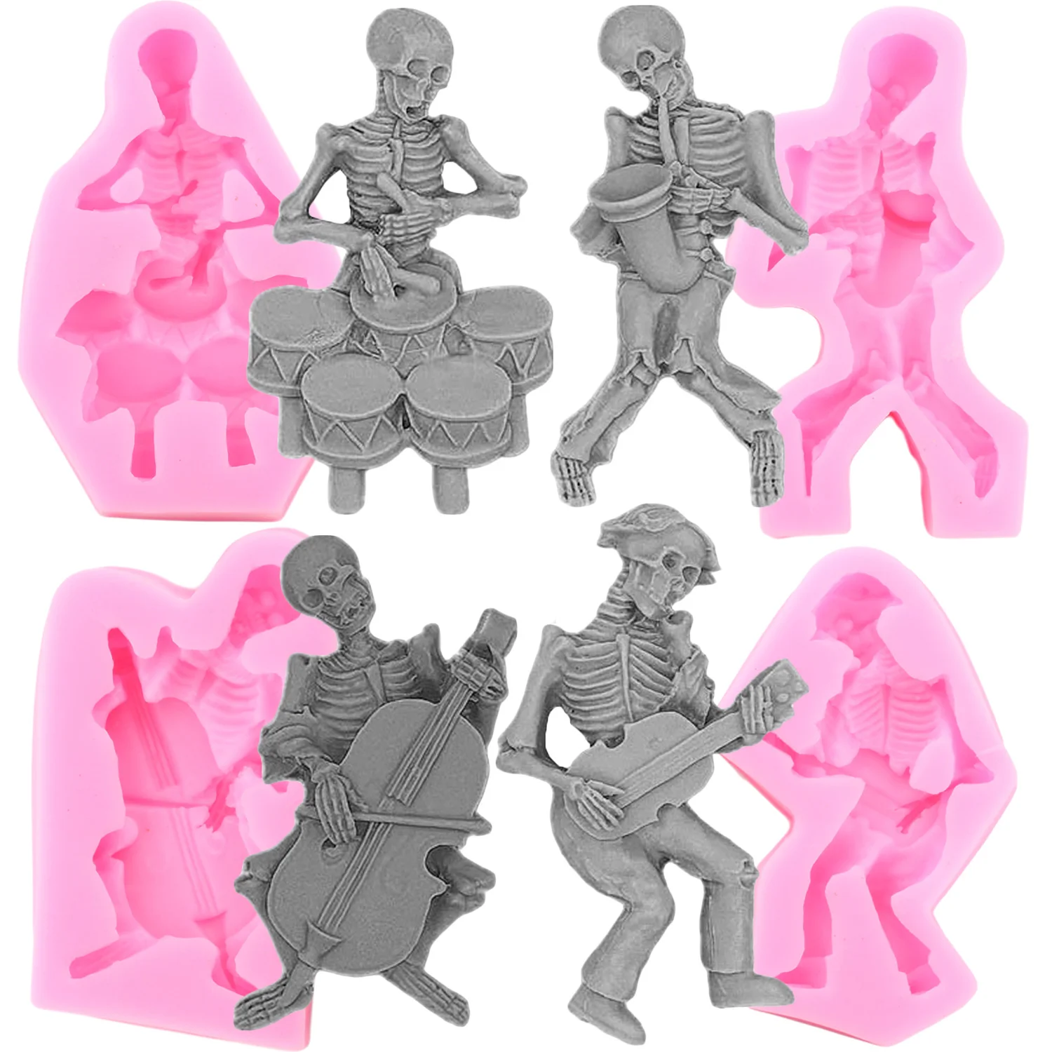 3D Skeleton Skull Silicone Mold Halloween DIY Cake Decorating Tools Fondant Baking Chocolate Resin Fimo Clay Molds
3D Skeleton Skull Silicone Mold Halloween DIY Cake Decorating Tools Fondant Baking Chocolate Resin Fimo Clay Molds