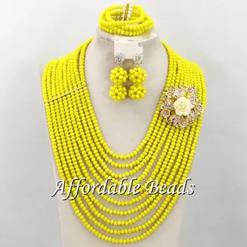 Yellow Nigerian Beads Set Popular African Jewelry Set Popular Style Wholesale Free Shipping BN555
Yellow Nigerian Beads Set Popular African Jewelry Set Popular Style Wholesale Free Shipping BN555