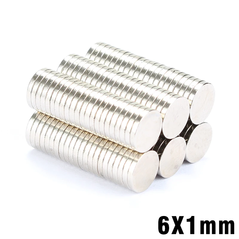 100Pcs Neodymium Magnet Disc 6x1mm N35 Permanent NdFeB Small Round Super Strong Powerful Magnetic Magnets For Craft
100Pcs Neodymium Magnet Disc 6x1mm N35 Permanent NdFeB Small Round Super Strong Powerful Magnetic Magnets For Craft