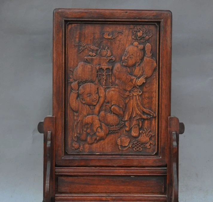 22"old china huanghuali wood pure Hand carving boy Girl bat Peach statue Screens
22"old china huanghuali wood pure Hand carving boy Girl bat Peach statue Screens