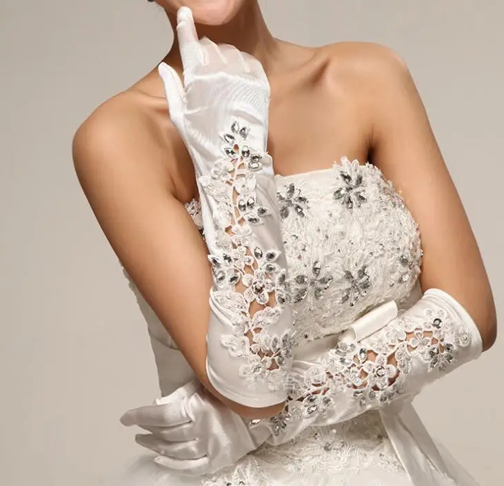 Women's rhinestone beaded satin glove lady's long sexy embroidery lace glove R191
Women's rhinestone beaded satin glove lady's long sexy embroidery lace glove R191