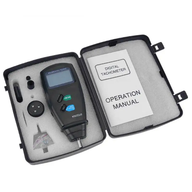 DT2235A LCD Digital Tachometer RPM Meter Contact Motor Speed Gauge Auto Range Speedometer
DT2235A LCD Digital Tachometer RPM Meter Contact Motor Speed Gauge Auto Range Speedometer