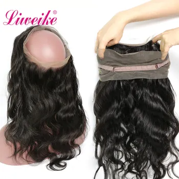 Liweike Body Wave 360 Lace Frontal Human Hair Remy Brazilian Frontals 150% Density Pre Plucked Bleached Knots Natural 1B Color
Liweike Body Wave 360 Lace Frontal Human Hair Remy Brazilian Frontals 150% Density Pre Plucked Bleached Knots Natural 1B Color