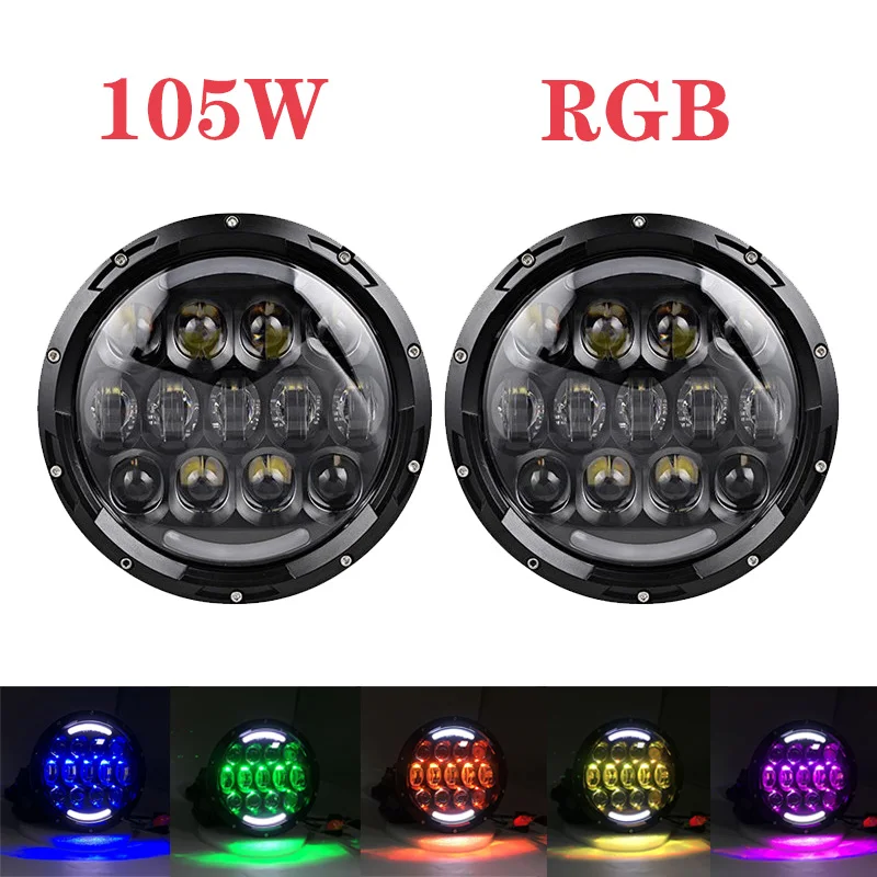 2019 Newest Design 7 inch Round headlight for Jeep Wrangler JK RGB Car led headlights for Hummer H1 H2 Lada 4x4 urban Niva
2019 Newest Design 7 inch Round headlight for Jeep Wrangler JK RGB Car led headlights for Hummer H1 H2 Lada 4x4 urban Niva