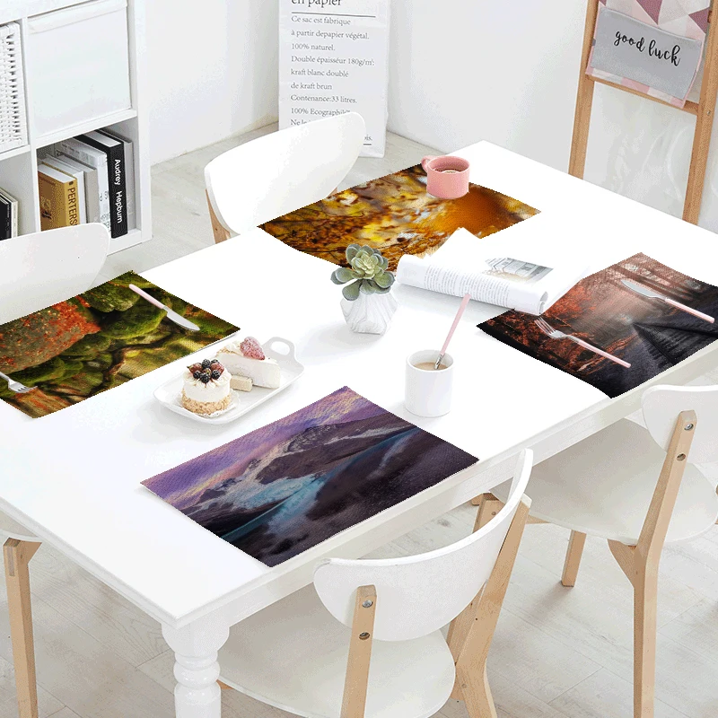Beautiful Landscape Pattern Table Napkin Castle Sunlight Snow Print Placemat Western Restaurant Cafe Family Decorate Tablecloth
Beautiful Landscape Pattern Table Napkin Castle Sunlight Snow Print Placemat Western Restaurant Cafe Family Decorate Tablecloth