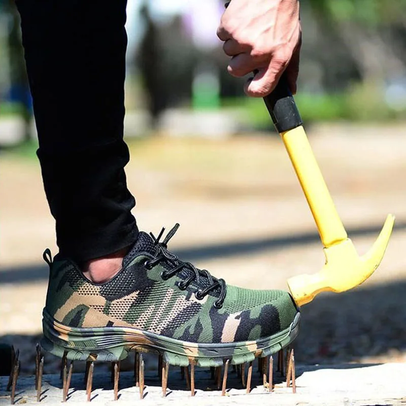 Men Safety Work Boots Fashion Camouflage Breathable Mesh Steel Toe Casual Shoes Mens Labor Insurance Puncture Proof Shoes FM247 
Men Safety Work Boots Fashion Camouflage Breathable Mesh Steel Toe Casual Shoes Mens Labor Insurance Puncture Proof Shoes FM247