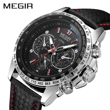 MEGIR Fashion Top Brand Sports Watches Men Leather Luxury Quartz Military Wrist Watch Waterproof Clock Male Relogios
MEGIR Fashion Top Brand Sports Watches Men Leather Luxury Quartz Military Wrist Watch Waterproof Clock Male Relogios