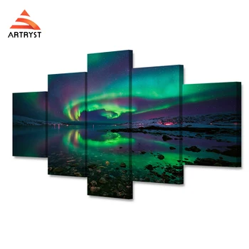 HD Print 5 pieces Modular Canvas Art Painting Green Aurora Norwegian Gulf Night Living Room Wall Decor Art Poster ZJ3718
HD Print 5 pieces Modular Canvas Art Painting Green Aurora Norwegian Gulf Night Living Room Wall Decor Art Poster ZJ3718