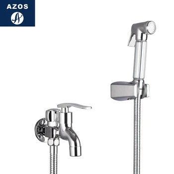 Azos Bidet Faucet Pressurized Sprinkler Head Brass Chrome Cold Water Two Function Toilet Wash Washing Machine Round PJPQ016
Azos Bidet Faucet Pressurized Sprinkler Head Brass Chrome Cold Water Two Function Toilet Wash Washing Machine Round PJPQ016