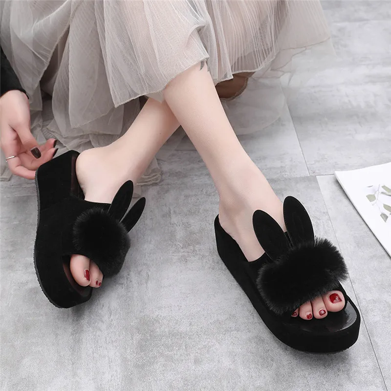 2019 Summer Sandals Woman Cute Rabbit Ears Faux Fur High Heels Fur Platform Slippers Peep Toe Lady Wedges Slides Shoes 2019 #40
2019 Summer Sandals Woman Cute Rabbit Ears Faux Fur High Heels Fur Platform Slippers Peep Toe Lady Wedges Slides Shoes 2019 #40