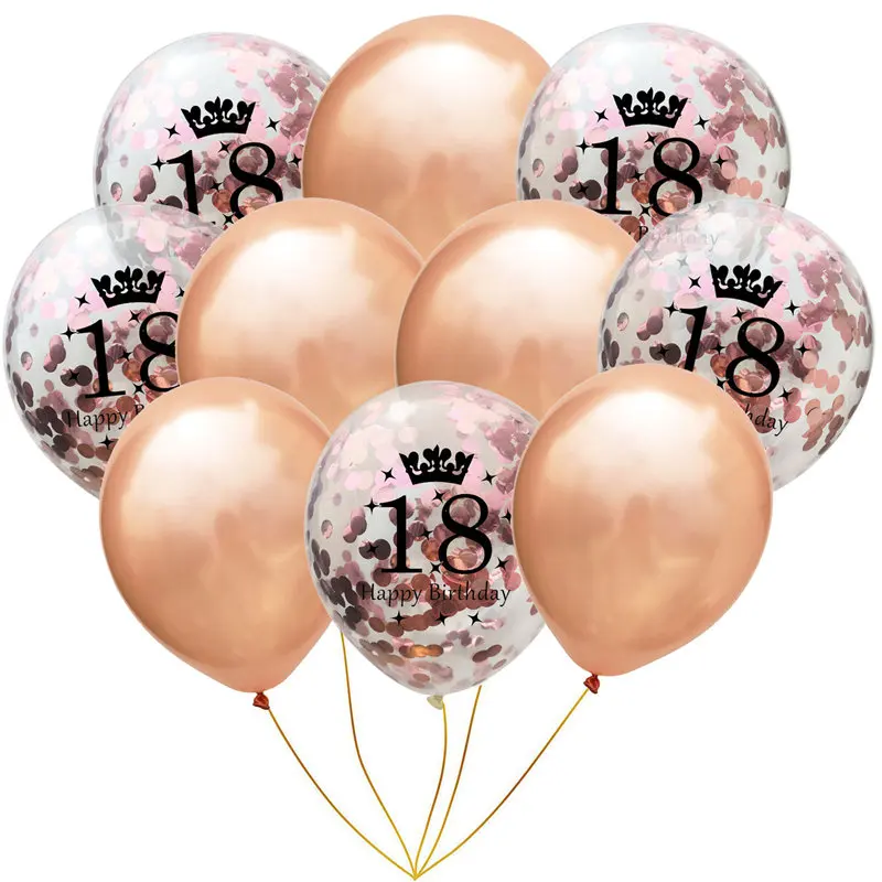 Happy Birthday Party Balloons Kit 10Pcs Rose Gold 18th 21th 30th 40th 50th 60th Confetti Balloons Birthday Party Supplies Adults
Happy Birthday Party Balloons Kit 10Pcs Rose Gold 18th 21th 30th 40th 50th 60th Confetti Balloons Birthday Party Supplies Adults