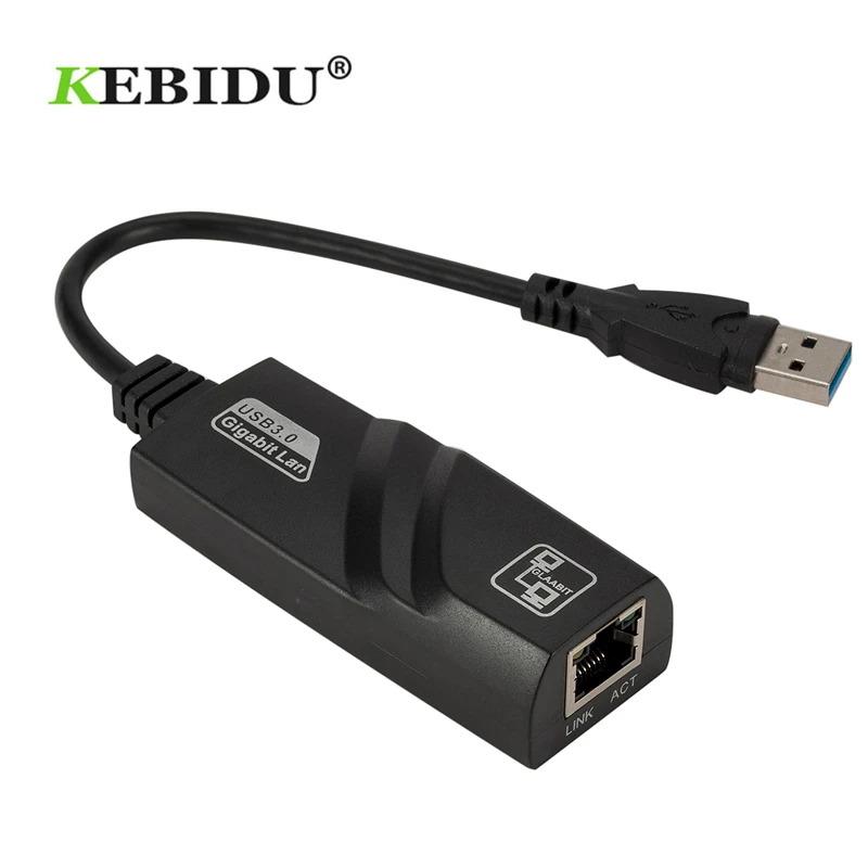 kebidu Wired USB 3.0 To Gigabit Ethernet RJ45 LAN (10/100/1000) Mbps Network Adapter Ethernet Network Card For PC
kebidu Wired USB 3.0 To Gigabit Ethernet RJ45 LAN (10/100/1000) Mbps Network Adapter Ethernet Network Card For PC