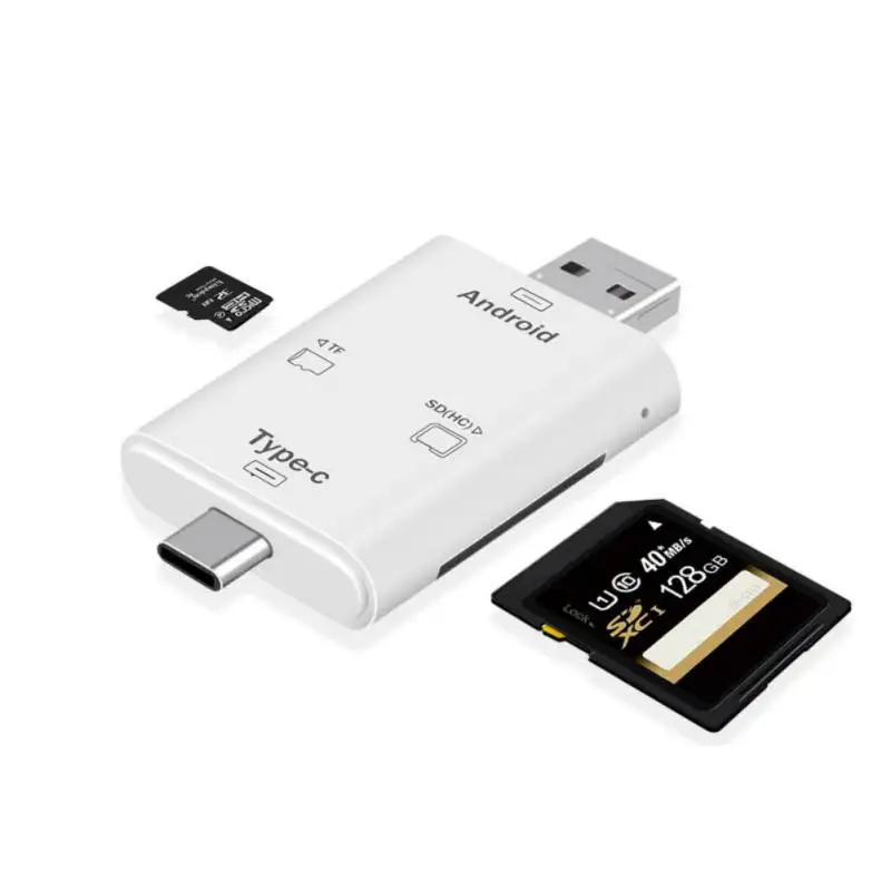 Multi Functional Portable 4-in-1 Type-C Card Reader Plug-and-play USB 2.0 Computer Laptop Components Memory Cards Accessories
Multi Functional Portable 4-in-1 Type-C Card Reader Plug-and-play USB 2.0 Computer Laptop Components Memory Cards Accessories