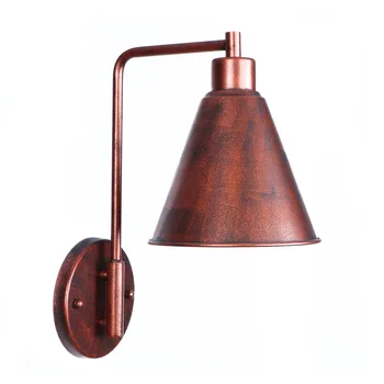 Rusty American Village Wall Lamp E27 Bulb with lampshade Iron Bedroom wall light restaurant bar led wall lamp RWL0029 
Rusty American Village Wall Lamp E27 Bulb with lampshade Iron Bedroom wall light restaurant bar led wall lamp RWL0029