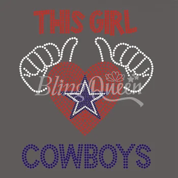 BlingQueen 25PCS/LOT Rhinestone Garment Transfers Hot Fix Iron On Crystal Appliques This Girl Love Cowboys Design
BlingQueen 25PCS/LOT Rhinestone Garment Transfers Hot Fix Iron On Crystal Appliques This Girl Love Cowboys Design