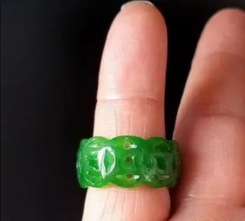 jewerly Selling > Myanmar dry Qing Tielong hollow natural jadeite stone ring carved mandala finger ring inner diameter 18-22mm
jewerly Selling > Myanmar dry Qing Tielong hollow natural jadeite stone ring carved mandala finger ring inner diameter 18-22mm