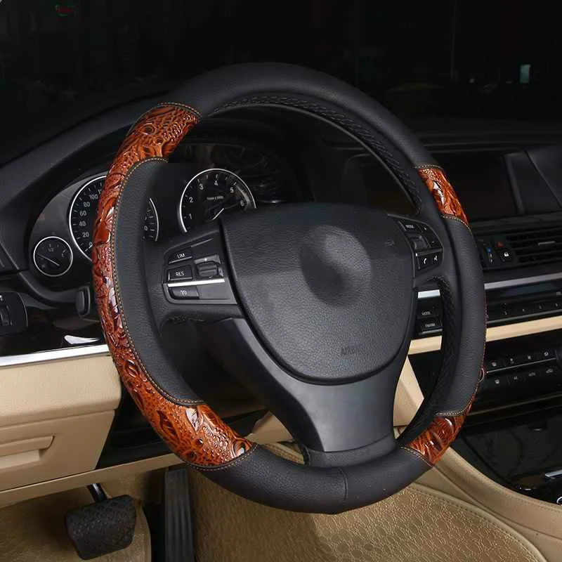 FLY5D 38CM Auto Car Steering Wheel Covers Microfiber Leather Anti-Slip Wood Grain Deluxe Sports Style Car Interior Accessories
FLY5D 38CM Auto Car Steering Wheel Covers Microfiber Leather Anti-Slip Wood Grain Deluxe Sports Style Car Interior Accessories
