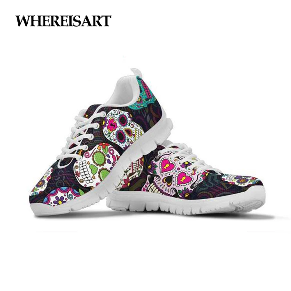 WHEREISART Shoes Woman Trendy Sugar Skulls Women's 3D Print Sneakers Women Flats Shoes Casual Lightweight Lacing Student Shoes
WHEREISART Shoes Woman Trendy Sugar Skulls Women's 3D Print Sneakers Women Flats Shoes Casual Lightweight Lacing Student Shoes