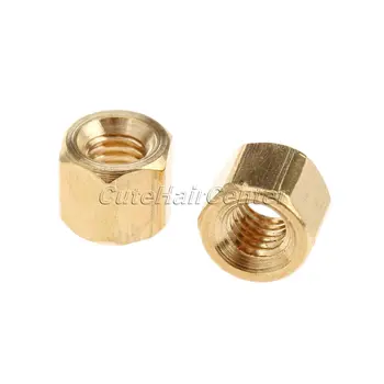 Hot Wholesale/Retail Brass 50Pcs/set Hexagonal Nuts Female Nut Bolts PCB Board Standoff Spacer Hardware Accessories M3 x 4mm 
Hot Wholesale/Retail Brass 50Pcs/set Hexagonal Nuts Female Nut Bolts PCB Board Standoff Spacer Hardware Accessories M3 x 4mm