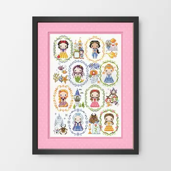 Cartoon princess Fairy tale world 11CT Printed Fabric 14CT Canvas DMC Counted Chinese Cross Stitch Kits Cross-stitch set XXFish
Cartoon princess Fairy tale world 11CT Printed Fabric 14CT Canvas DMC Counted Chinese Cross Stitch Kits Cross-stitch set XXFish