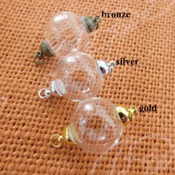 50set----20mm Round shape Clear Glass Bubble bottle with 2mm double holes & end top connector for DIY accessories
50set----20mm Round shape Clear Glass Bubble bottle with 2mm double holes & end top connector for DIY accessories