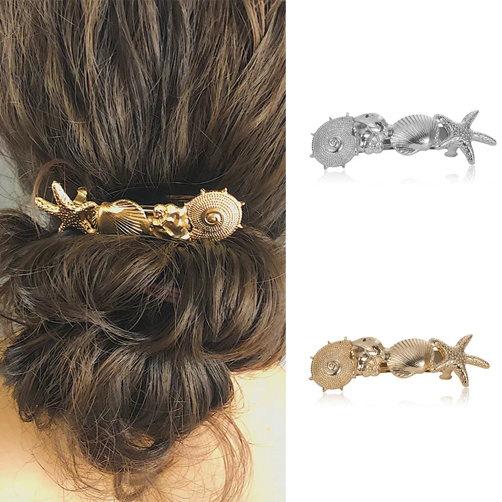Women Hair Clip Fashion Novelty Sea star Conch Shell Pattern Hairpins Snap Barrettes Trendy Handmade Hair Styling Accessory
Women Hair Clip Fashion Novelty Sea star Conch Shell Pattern Hairpins Snap Barrettes Trendy Handmade Hair Styling Accessory