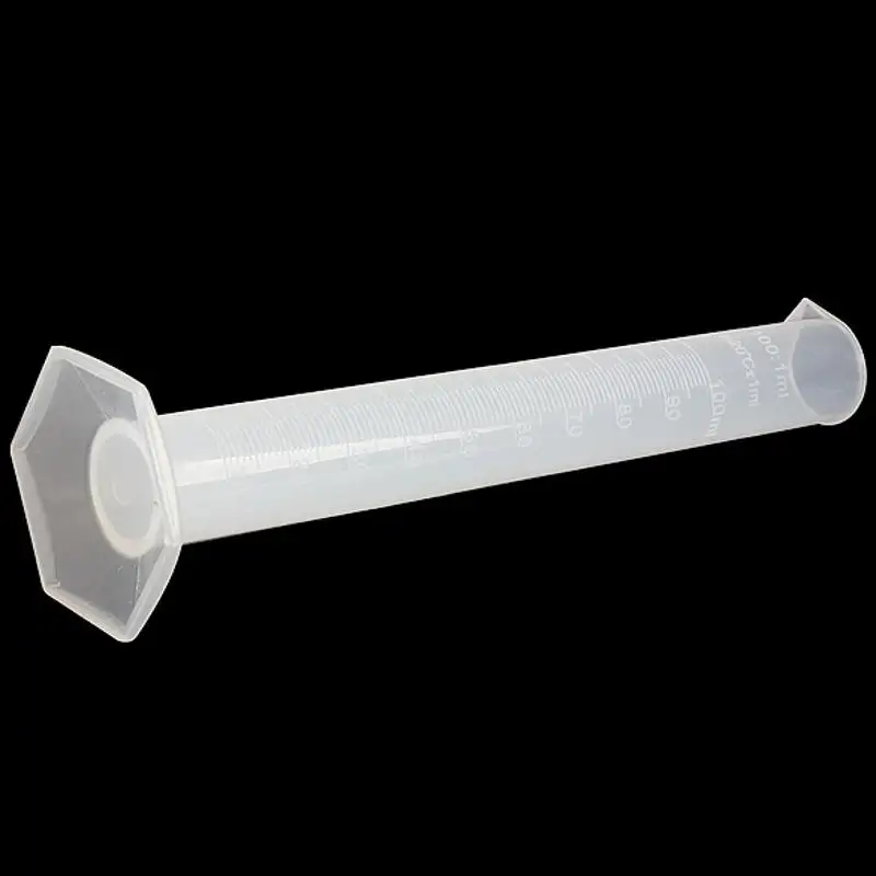 100ml Translucent Plastic Laboratory Cylinder Graduated Measuring Cylinder Tools for Chemistry Laboratory Test School Supplies 7
