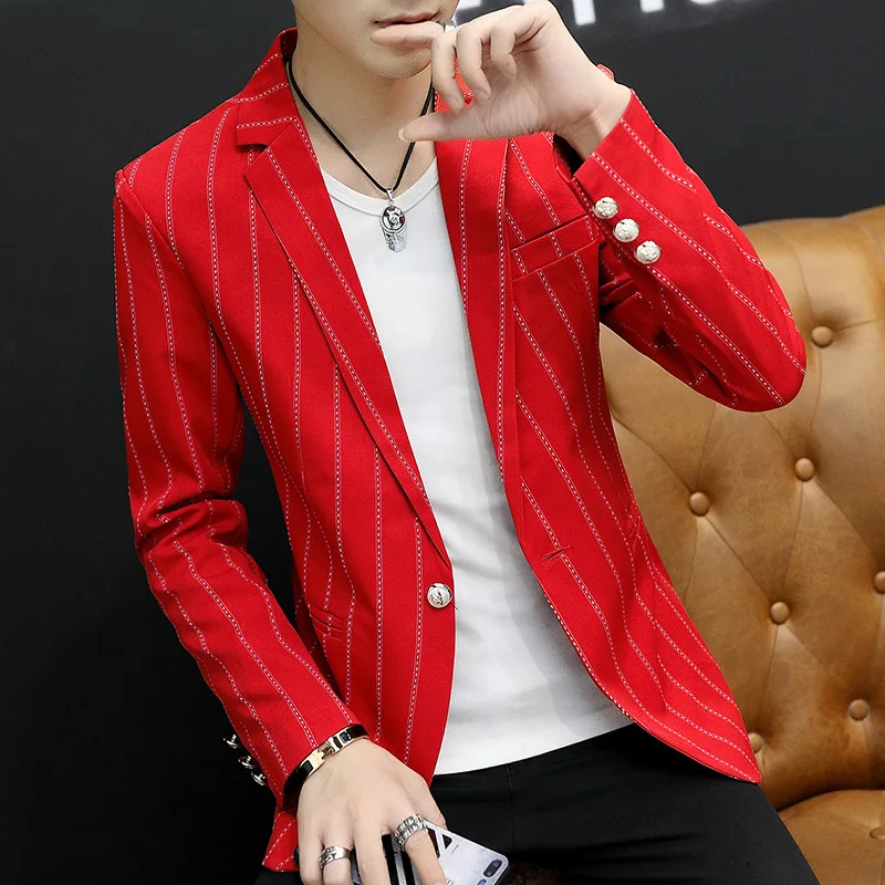 BOHO 2019 male Vertical stripes of cultivate one's morality leisure blazer Teenagers fall wet blazer
BOHO 2019 male Vertical stripes of cultivate one's morality leisure blazer Teenagers fall wet blazer