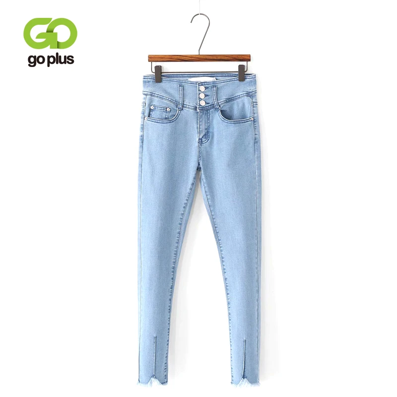 GOPLUS Woman High Waist Jeans 2019 Spring New Button Fly Denim Skinny Blue Jeans Stretch Fringed Pencil Pants Trousers C7583
GOPLUS Woman High Waist Jeans 2019 Spring New Button Fly Denim Skinny Blue Jeans Stretch Fringed Pencil Pants Trousers C7583